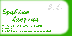szabina laczina business card